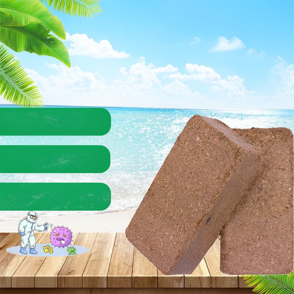 Substrate Coconut Fiber - 高級乾燥ココヤシ繊維ブロック。園芸用、鉢植え、野菜の苗、室内栽培用土壌混合物として最適。