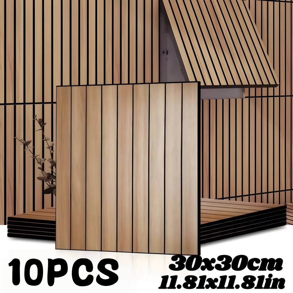 Pvc Panel Background - 10 個グリル 3D ウォールステッカー部屋の装飾木目調自己粘着壁紙背景壁装飾 PVC 壁パネル