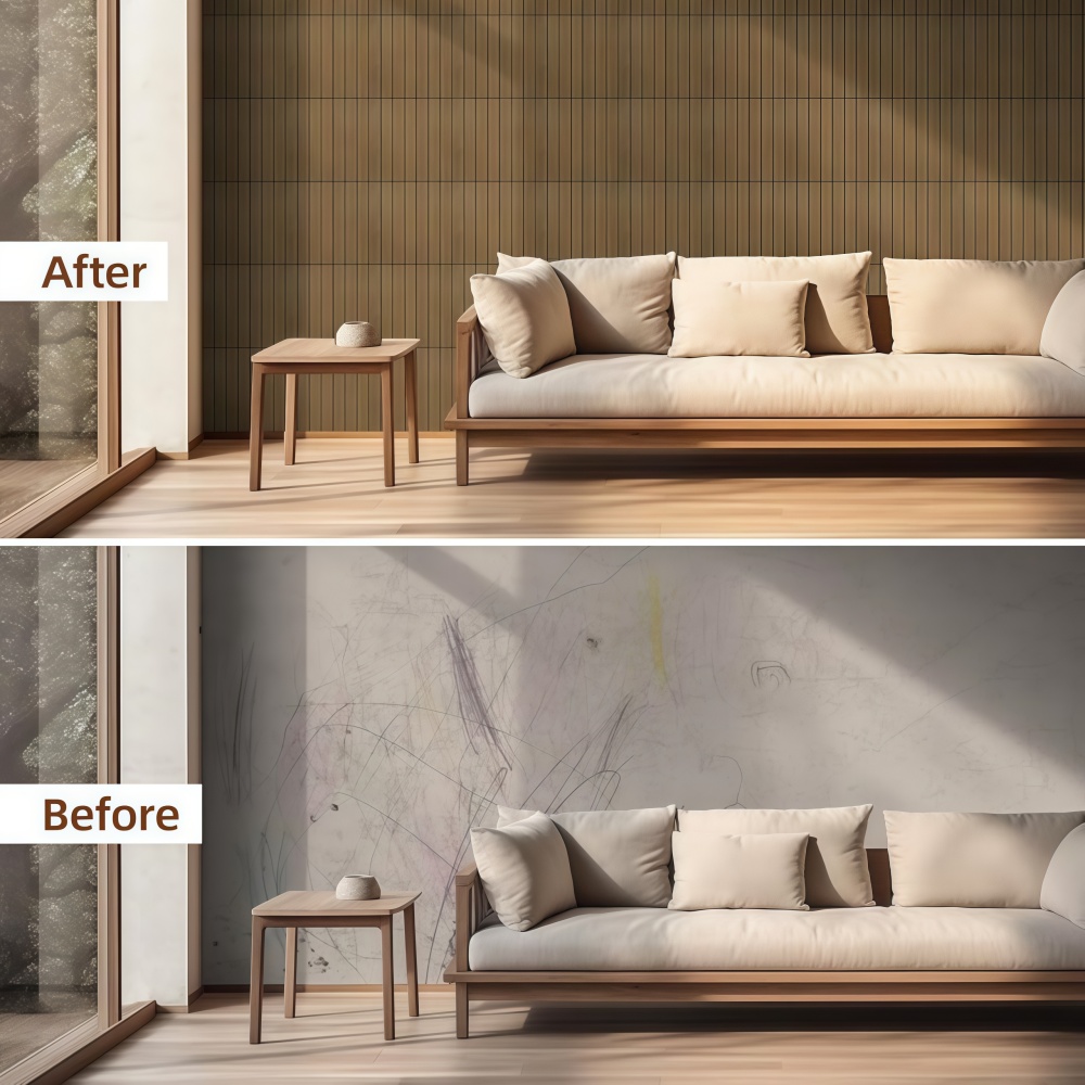 10 個グリル 3D ウォールステッカー部屋の装飾木目調自己 - Pvc Panel Background のレビューと価格