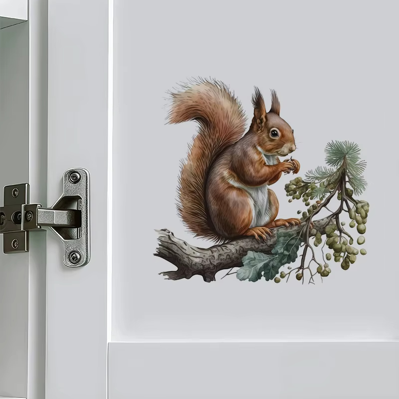 かわいいリスの壁のステッカー寝室子供部屋の背景装飾壁画動物家 - Pvc Panel Background のレビューと価格